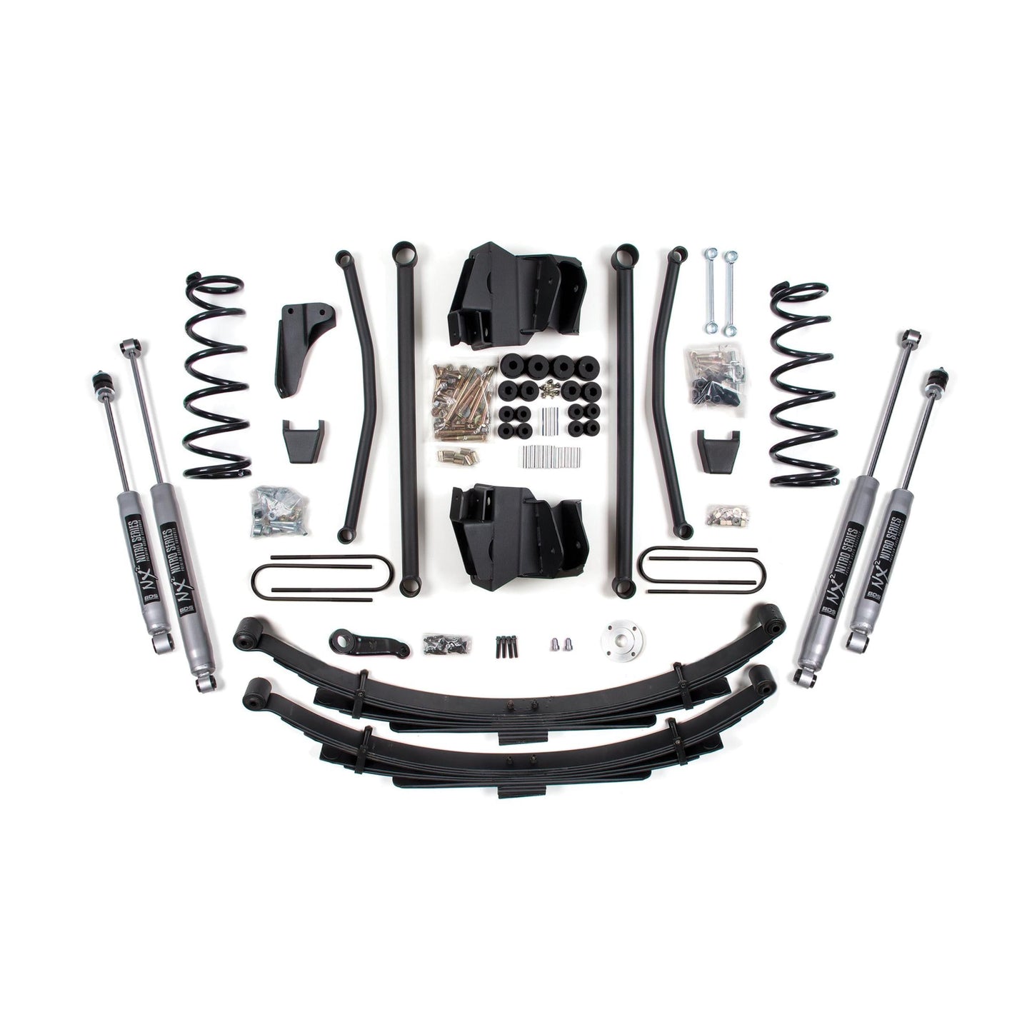 BDS Suspension | 8 Inch Lift Kit Long Arm Dodge Ram 2500/3500 2008 4WD Diesel Manual Leaf Springs 4 Inch Axle NX2 Nitro | BDS1748H