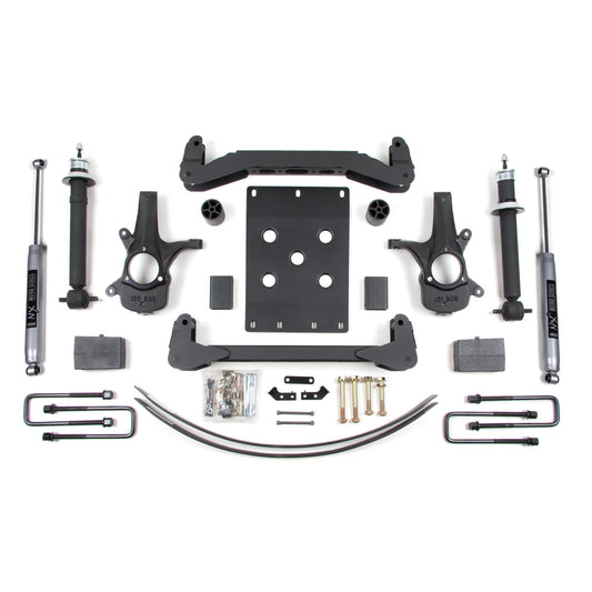 BDS Suspension | 6 Inch Lift Kit Silverado/Sierra 1500 07-13 2WD Leaf Springs NX2 Nitro Shocks | BDS175H