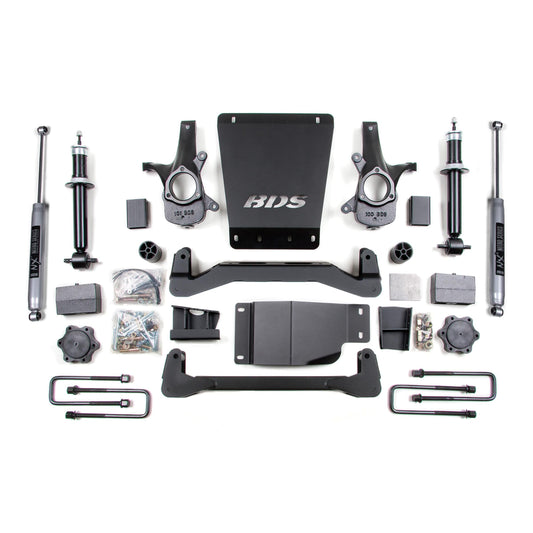 BDS Suspension | 6 Inch Lift Kit Silverado/Sierra 1500 07-13 4WD Block and Add A Leaf NX2 Nitro | BDS176H