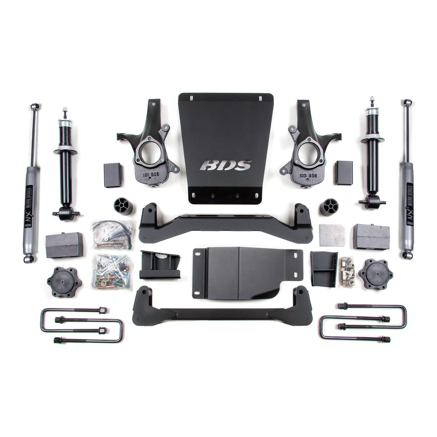 BDS Suspension | 6 Inch Lift Kit Silverado/Sierra 1500 07-13 4WD Leaf Springs NX2 Nitro Shocks | BDS177H