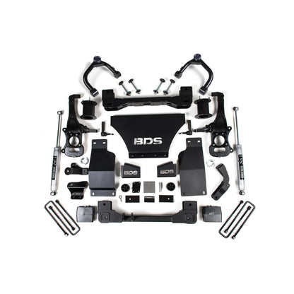 BDS Suspension lift kit components for Silverado/Sierra 1500 2019-2024 with Fox 2.0 shocks