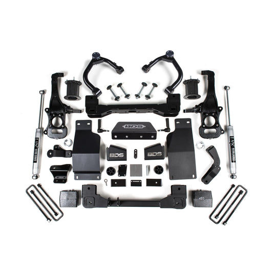 BDS Suspension | 6 Inch Lift Kit Silverado/Sierra 1500 19-24 4WD Diesel Strut Spacer NX2 Nitro | BDS1803H