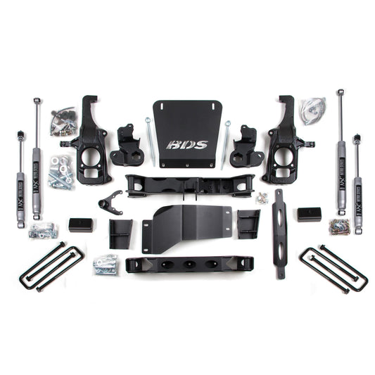 BDS Suspension | 6.5 Inch Lift Kit Silverado/Sierra 2500HD/3500 11-19 2/4WD 4 Inch Block NX2 Nitro | BDS1827H