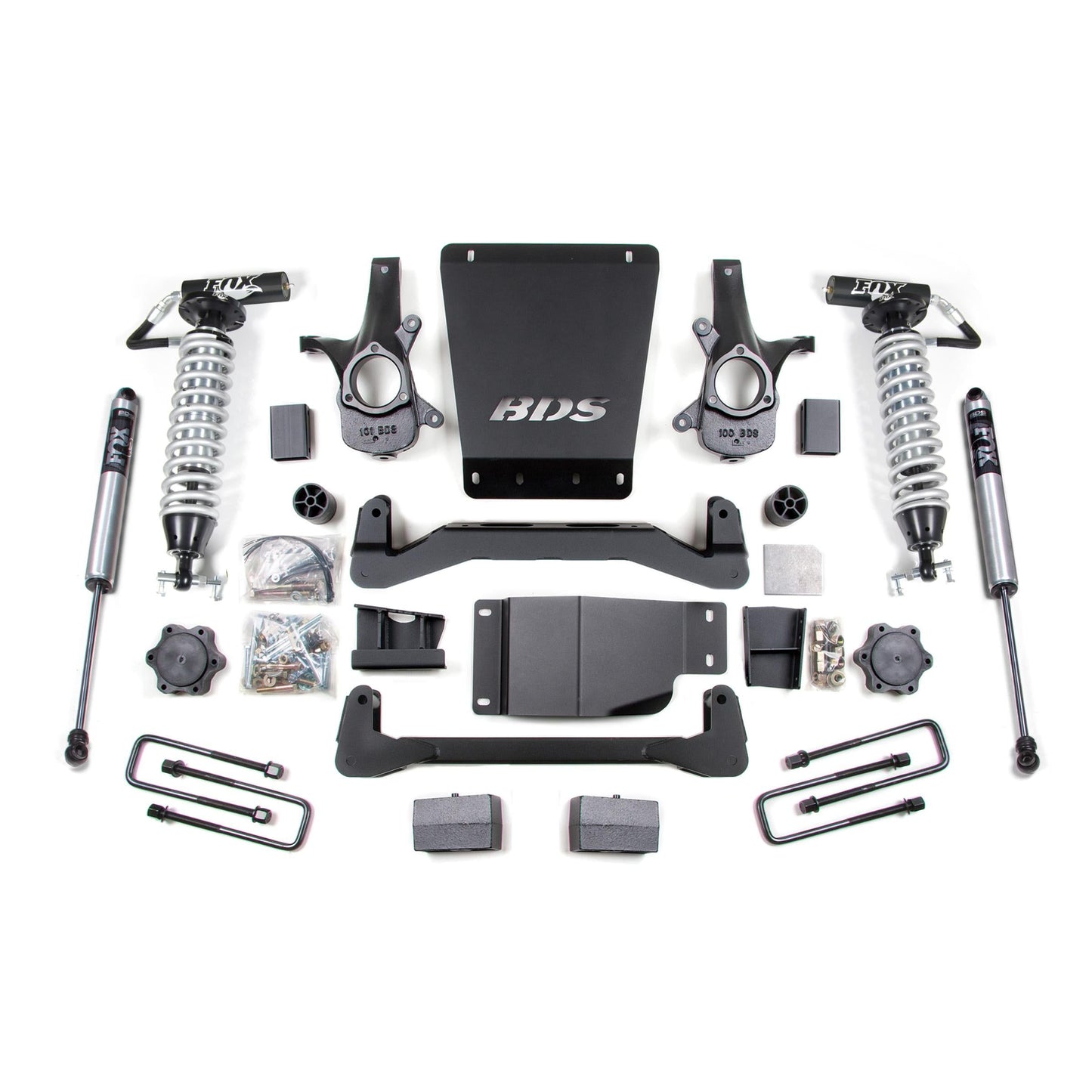 BDS Suspension | 4 Inch Lift Kit FOX 2.5 Coil-Over Silverado/Sierra 1500 07-13 4WD 5 Inch Block Fox 2.5 Performance Shocks | BDS184FDSC