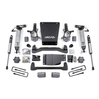 BDS Suspension | 4 Inch Lift Kit FOX 2.5 Coil-Over Silverado/Sierra 1500 07-13 4WD 5 Inch Block Fox 2.5 Performance Shocks | BDS184FDSC