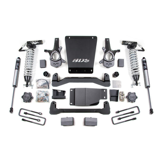 BDS Suspension | 4 Inch Lift Kit FOX 2.5 Coil-Over Silverado/Sierra 1500 07-13 4WD 5 Inch Block Fox 2.5 Performance Shocks | BDS184FDSC