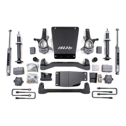 BDS Suspension | 4 Inch Lift Kit Silverado/Sierra 1500 07-13 4WD 5 Inch Block Fox 2.0 Performance | BDS184FS