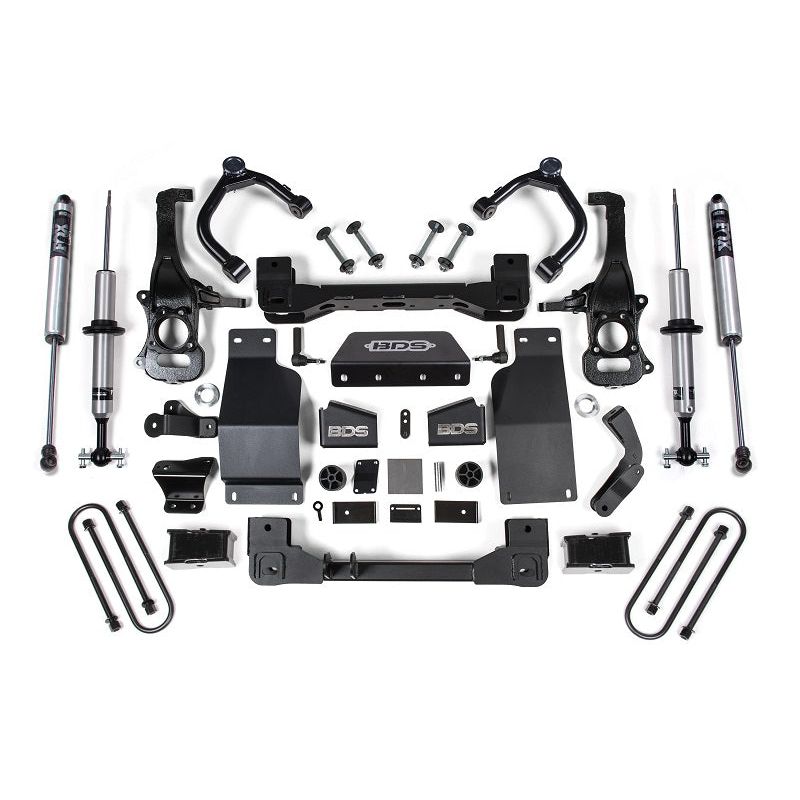 BDS Suspension | 2025 Silverado/Sierra 1500 4WD 4 Inch Suspension Lift Kit 3.0 Diesel / 2.7 Gas 3 Inch Rear Block Spacer Front NX2 Rear | BDS1853H
