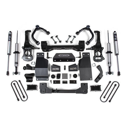 BDS Suspension | 2025 Silverado/Sierra 1500 4WD 4 Inch Suspension Lift Kit 3.0 Diesel / 2.7 Gas 3 Inch Rear Block Spacer Front NX2 Rear | BDS1853H