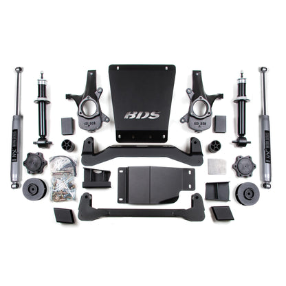 BDS Suspension | 4 Inch Lift Kit Avalanche Surburban Tahoe or Yukon 1500 07-14 4WD 2 Inch Lift Coil Spacer NX2 Nitro | BDS188H