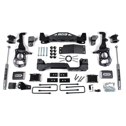 BDS Suspension | 6 Inch Lift Kit Ford F150 21-25 4WD 5 Inch Block Kit Fox 2.0 Performance Shock | BDS1900FS