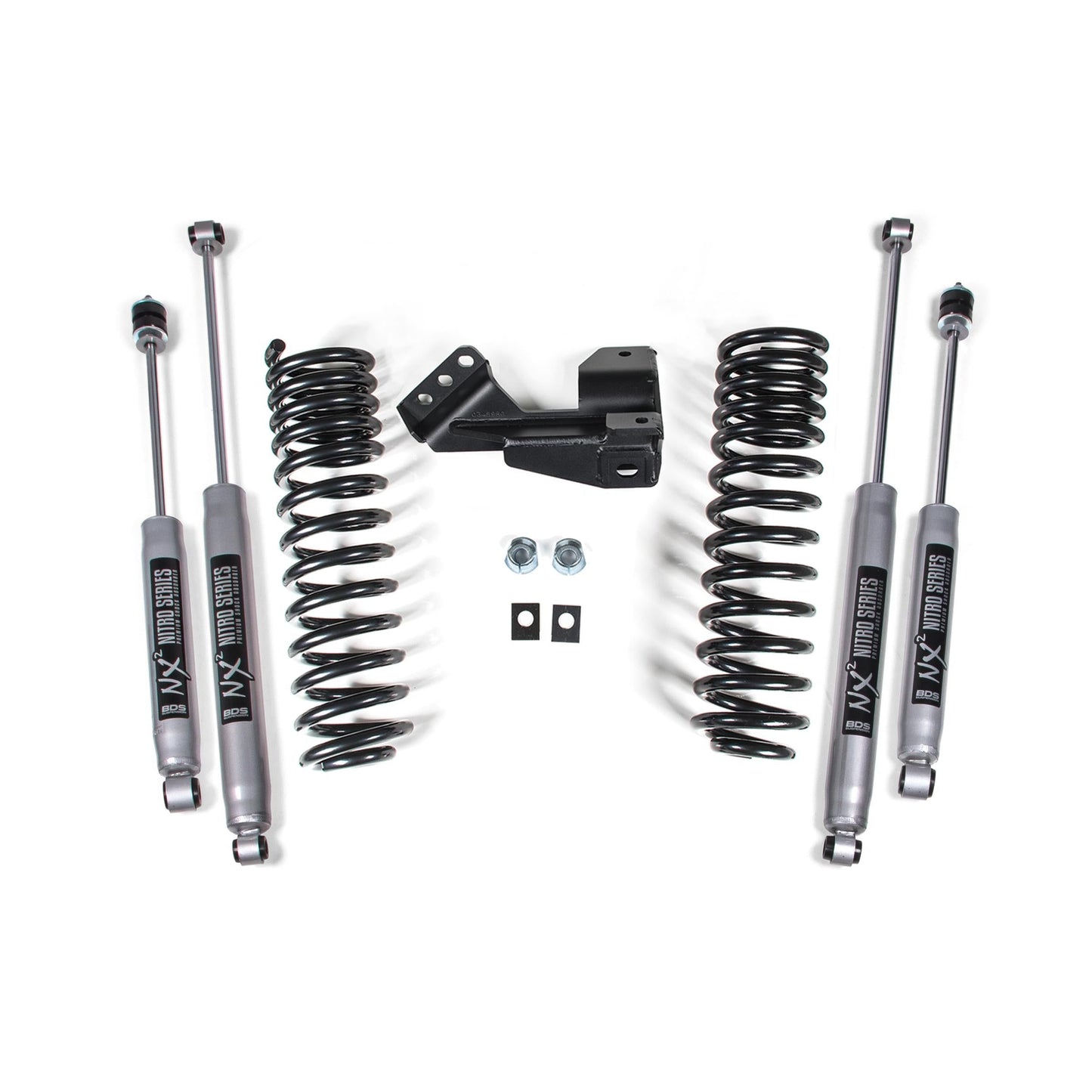 BDS Suspension | 1-2 Inch Leveling Kit Performance Spring Ford F250/F350 Super Duty 1 Inch Lift 17-19 2 Inch Lift: 20-23 4WD Diesel & Gas NX2 Nitro Shocks | BDS1910H