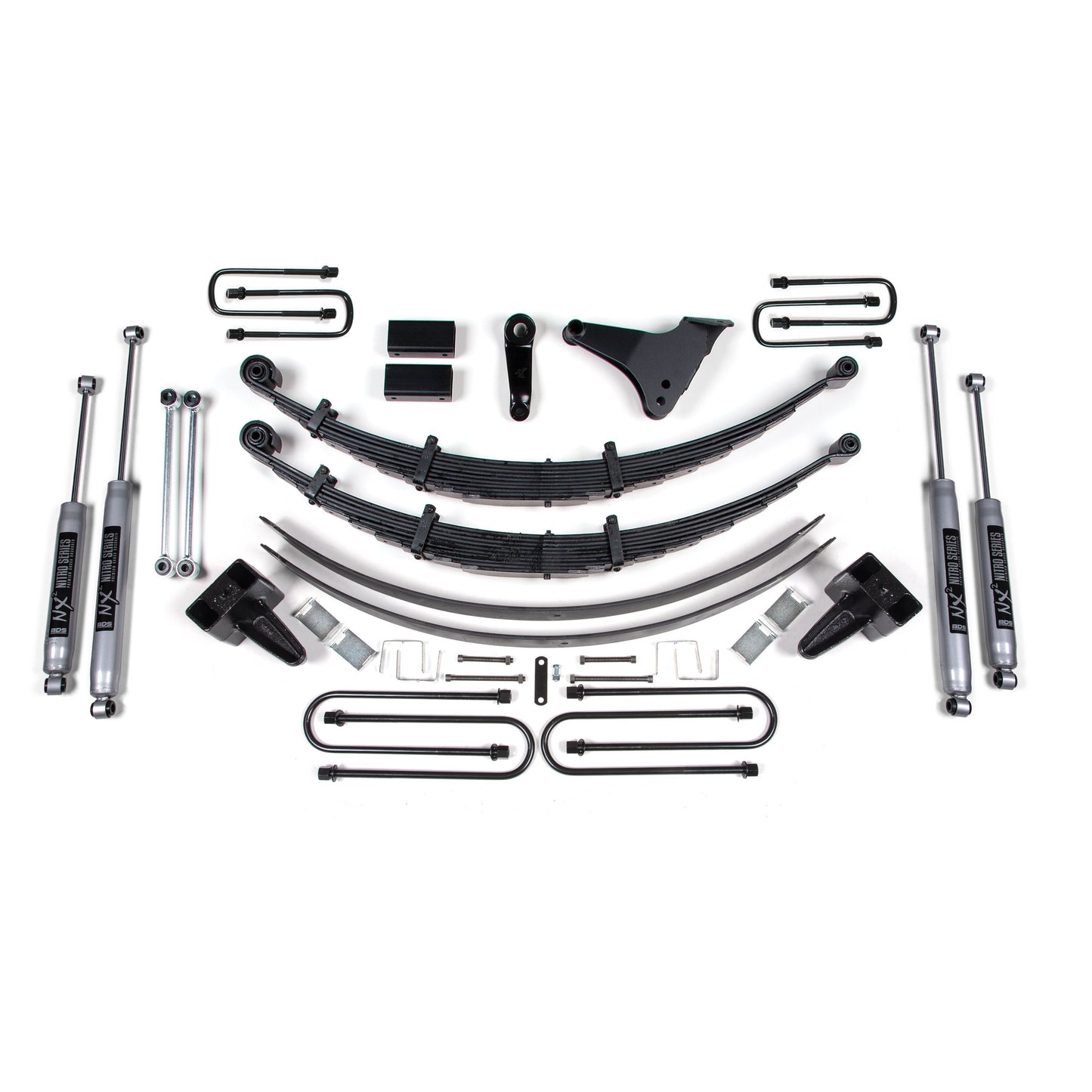 BDS Suspension lift kit components for 1999 Super Duty with 6 inch lift and enhanced performance
