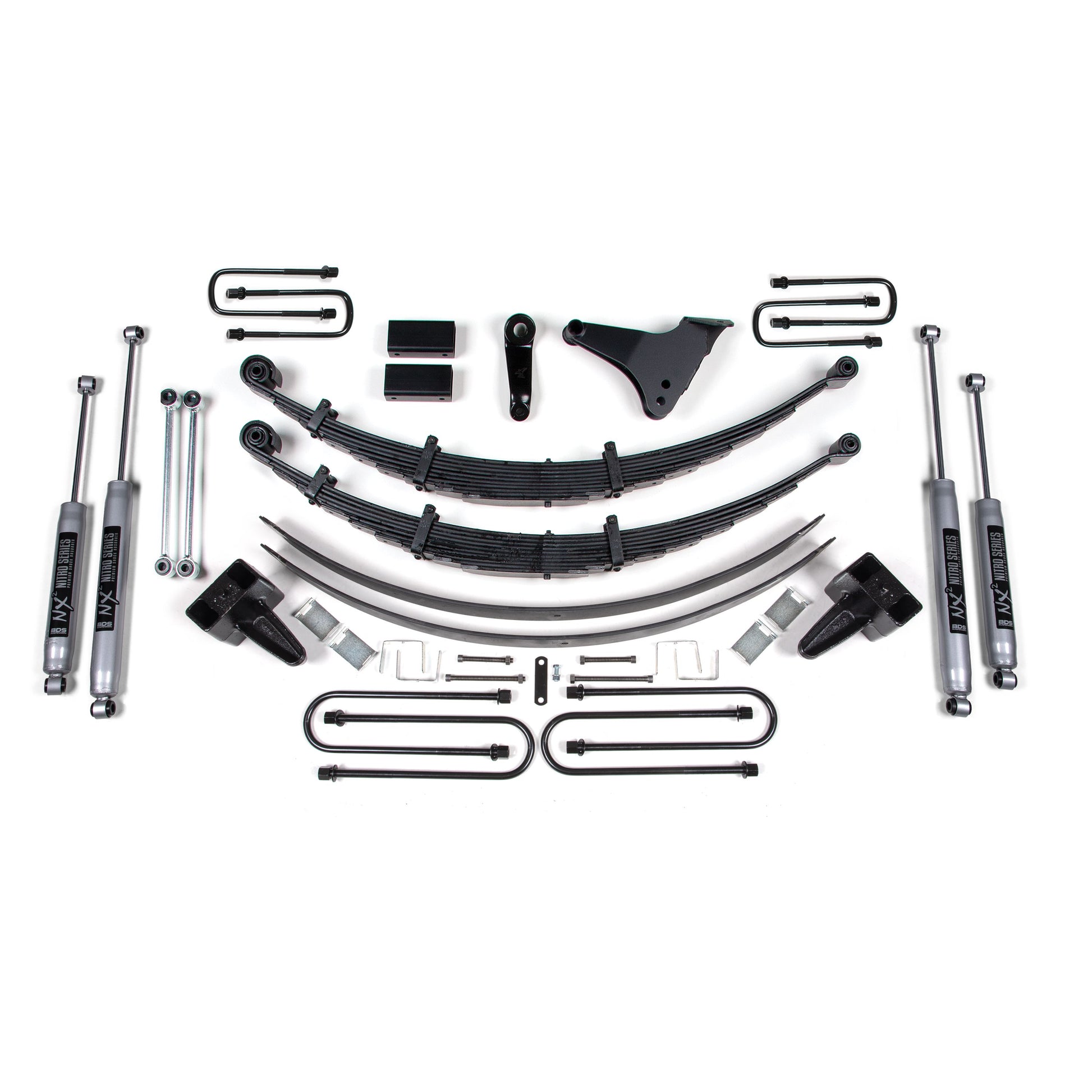 BDS Suspension lift kit components for 1999 Super Duty with 6 inch lift and enhanced performance
