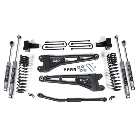 BDS Suspension | 2.5 Inch Lift Kit w/ Radius Arm Ford F250/F350 Super Duty 11-16 4WD Diesel 5 Inch Block Kit Nx2 Nitro Shocks | BDS1926H