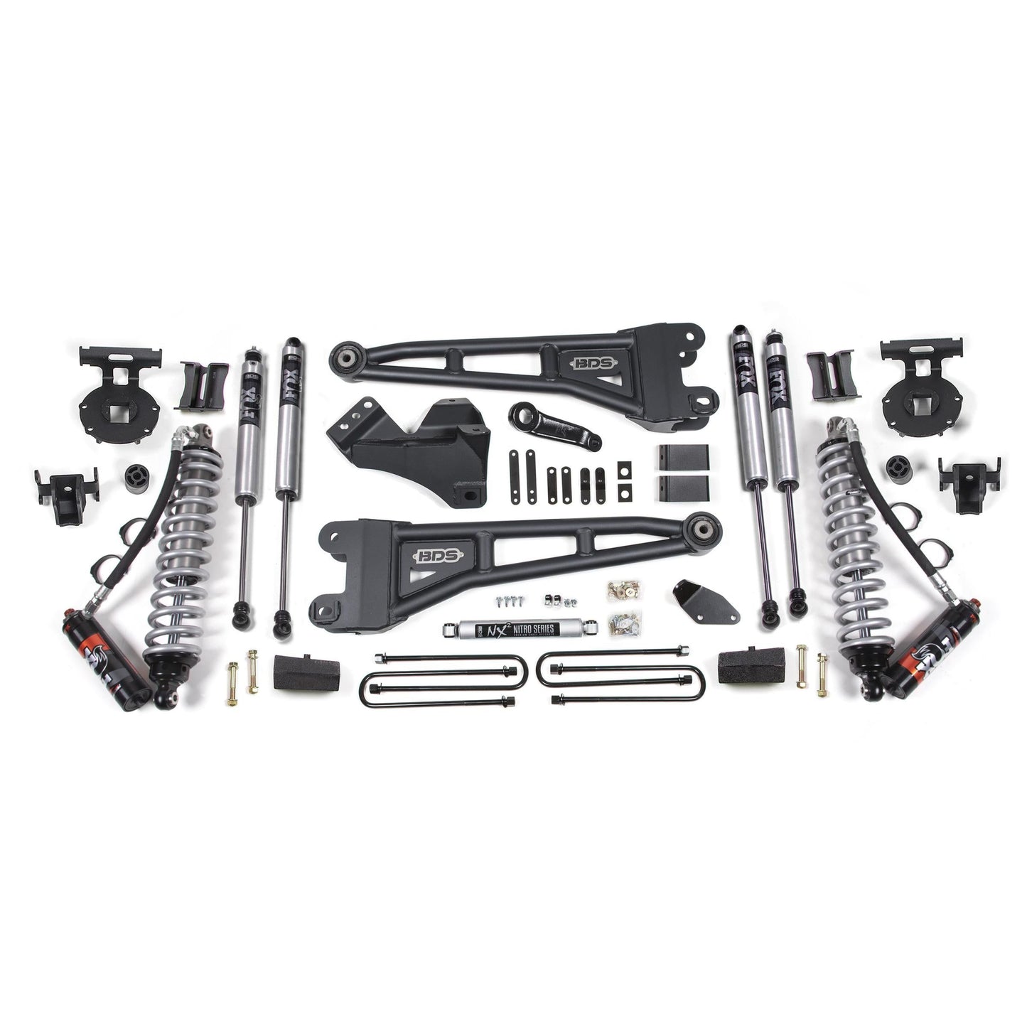 BDS Suspension | 4 Inch Lift Kit w/ Radius Arm FOX 2.5 Performance Elite Coil-Over Conversion Ford F250/F350 Super Duty 05-07 4WD Diesel Leaf Springs Fox 2.5 Performance Elite | BDS1933FPE