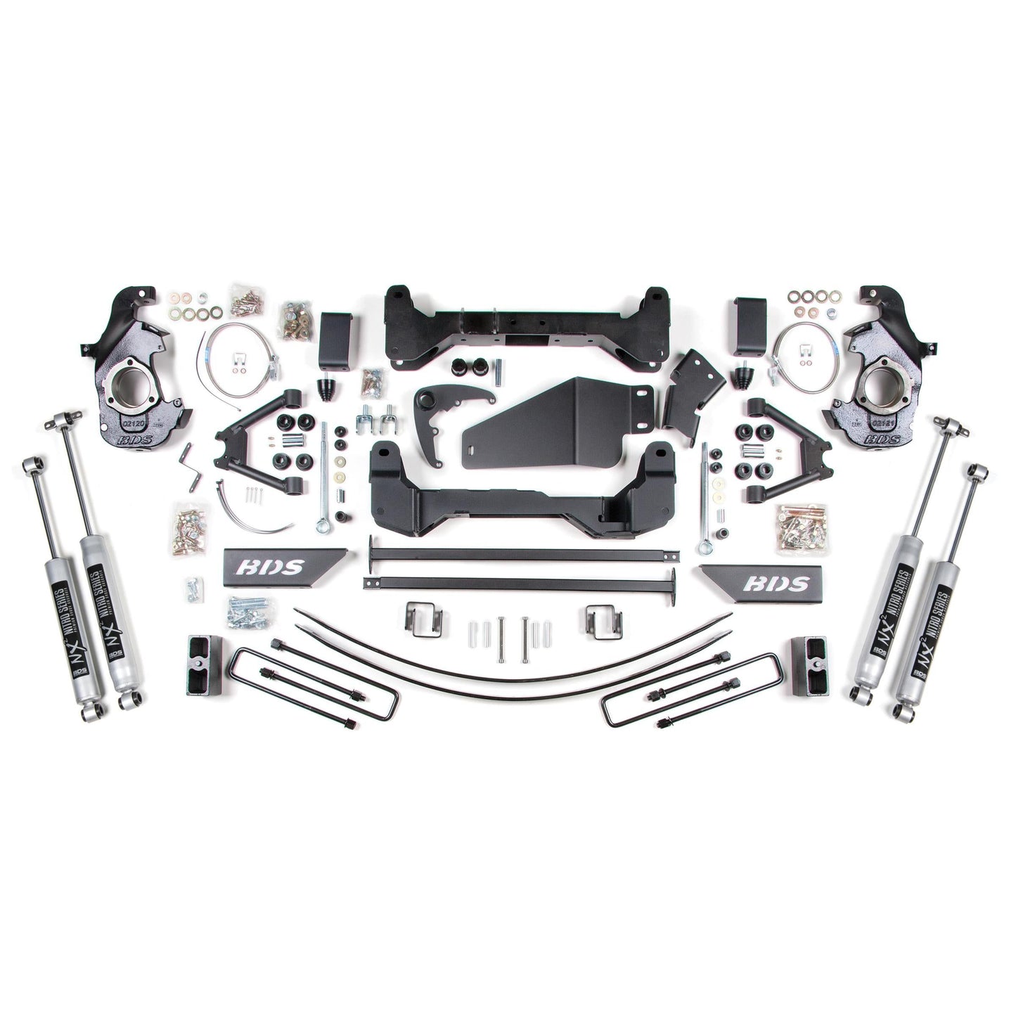 BDS Suspension | 6 Inch Lift Kit Chevy/GMC 1500/2500 6 Lug 88-98 4WD 5 Inch Block and Add A Leaf NX2 Nitro | BDS193H