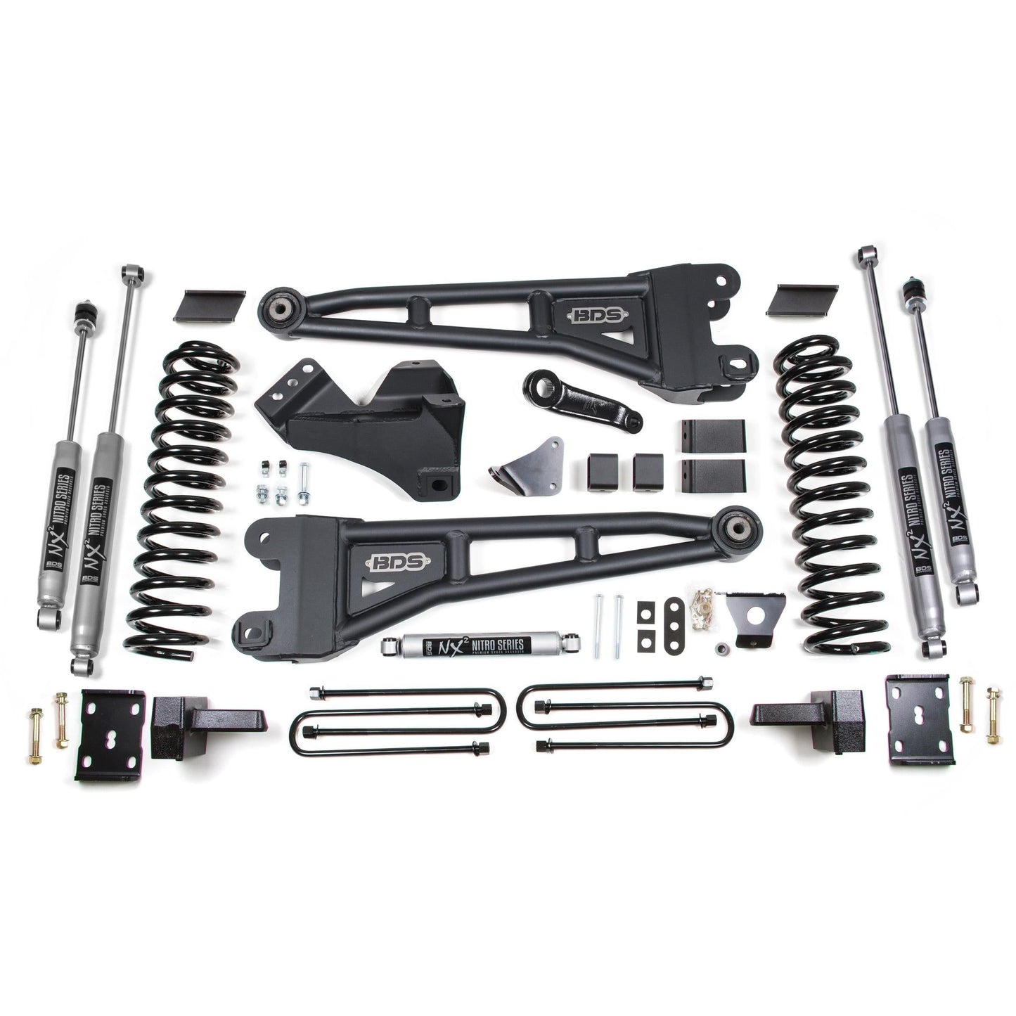 BDS Suspension | 6 Inch Lift Kit w/ Radius Arm Ford F250/F350 Super Duty 05-07 4WD Diesel 4 Inch Block Without Overload Fox 2.0 Performance | BDS1943FS