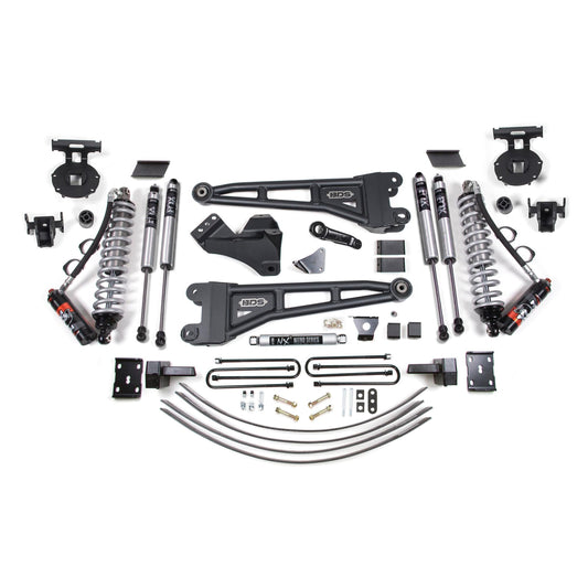 BDS Suspension | 6 Inch Lift Kit w/ Radius Arm FOX 2.5 Performance Elite Coil-Over Conversion Ford F250/F350 Super Duty 05-07 4WD Diesel 4 Inch Block Add A Leaf Without Overload | BDS1944FPE