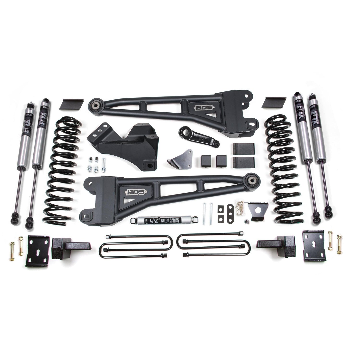 BDS Suspension | 6 Inch Lift Kit w/ Radius Arm Ford F250/F350 Super Duty 05-07 4WD Gas 4 Inch Block Kit with Overload Fox 2.0 Performance | BDS1950FS