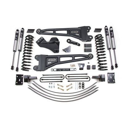 BDS Suspension | 6 Inch Lift Kit w/ Radius Arm Ford F250/F350 Super Duty 05-07 4WD Gas 4 Inch Block Add A Leaf with Overload Fox 2.0 Performance | BDS1951FS