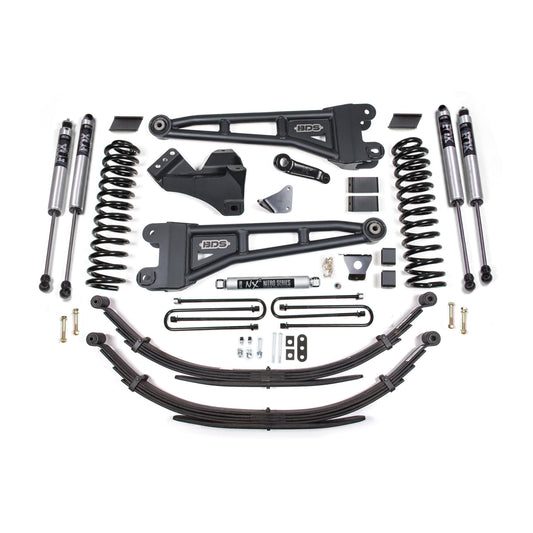 BDS Suspension | 6 Inch Lift Kit w/ Radius Arm Ford F250/F350 Super Duty 05-07 4WD Gas 6 Inch Leaf Springs Fox 2.0 Performance | BDS1952FS