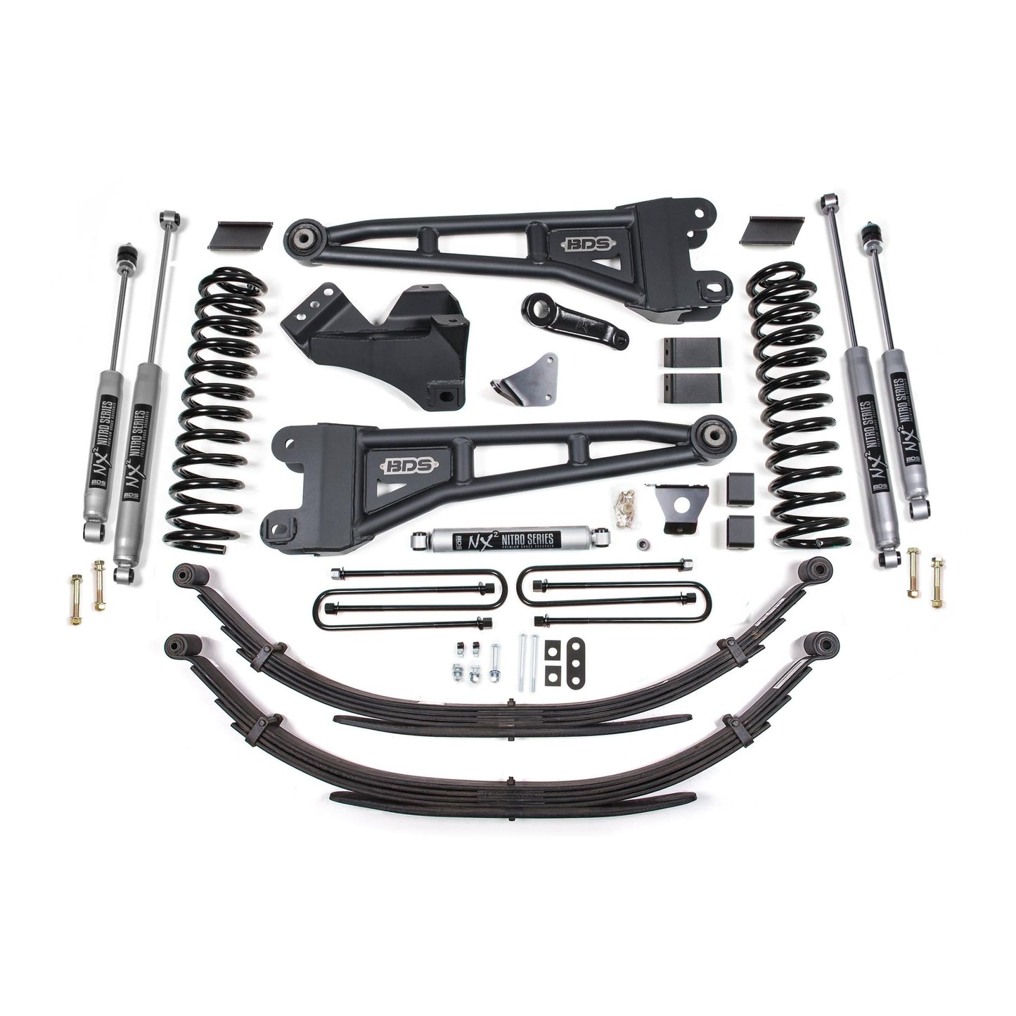 BDS Suspension | 6 Inch Lift Kit w/ Radius Arm Ford F250/F350 Super Duty 05-07 4WD Gas 6 Inch Leaf Springs NX2 Nitro | BDS1952H