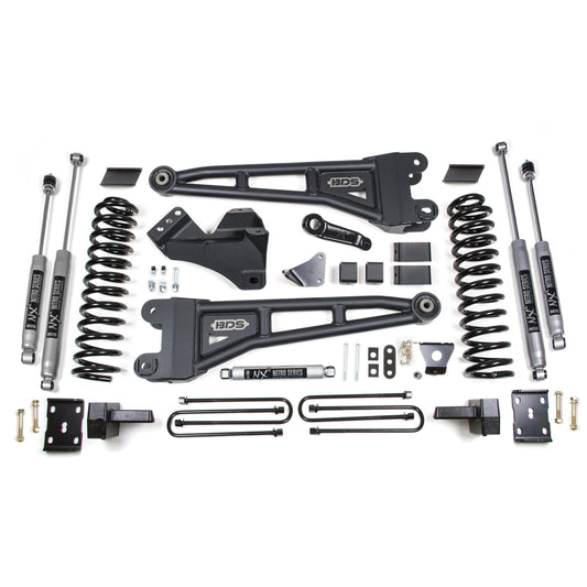 BDS Suspension | 6 Inch Lift Kit w/ Radius Arm Ford F250/F350 Super Duty 08-10 4WD Diesel Block with Factory Overload NX2 Nitro | BDS1953H