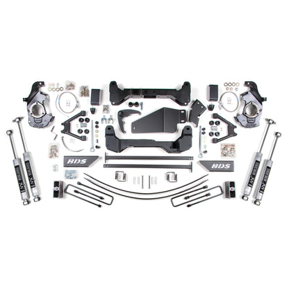 BDS Suspension | 6 Inch Lift Kit Chevy/GMC Suburban Tahoe Yukon 1500 92-98 NX2 Nitro Shocks | BDS195H