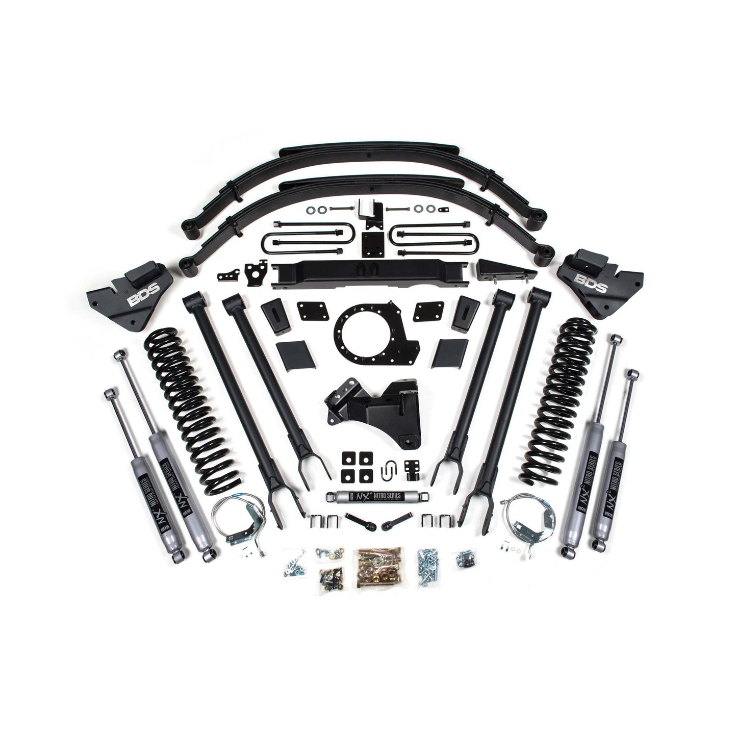 BDS Suspension | 9 Inch Lift Kit w/ 4-Link Ford F250/F350 Super Duty 20-22 4WD Gas With NX2 Nitro Shocks | BDS1960H
