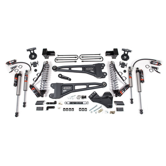 BDS Suspension lift kit components including Fox coil-overs for 20-22 F-350 Super Duty diesel