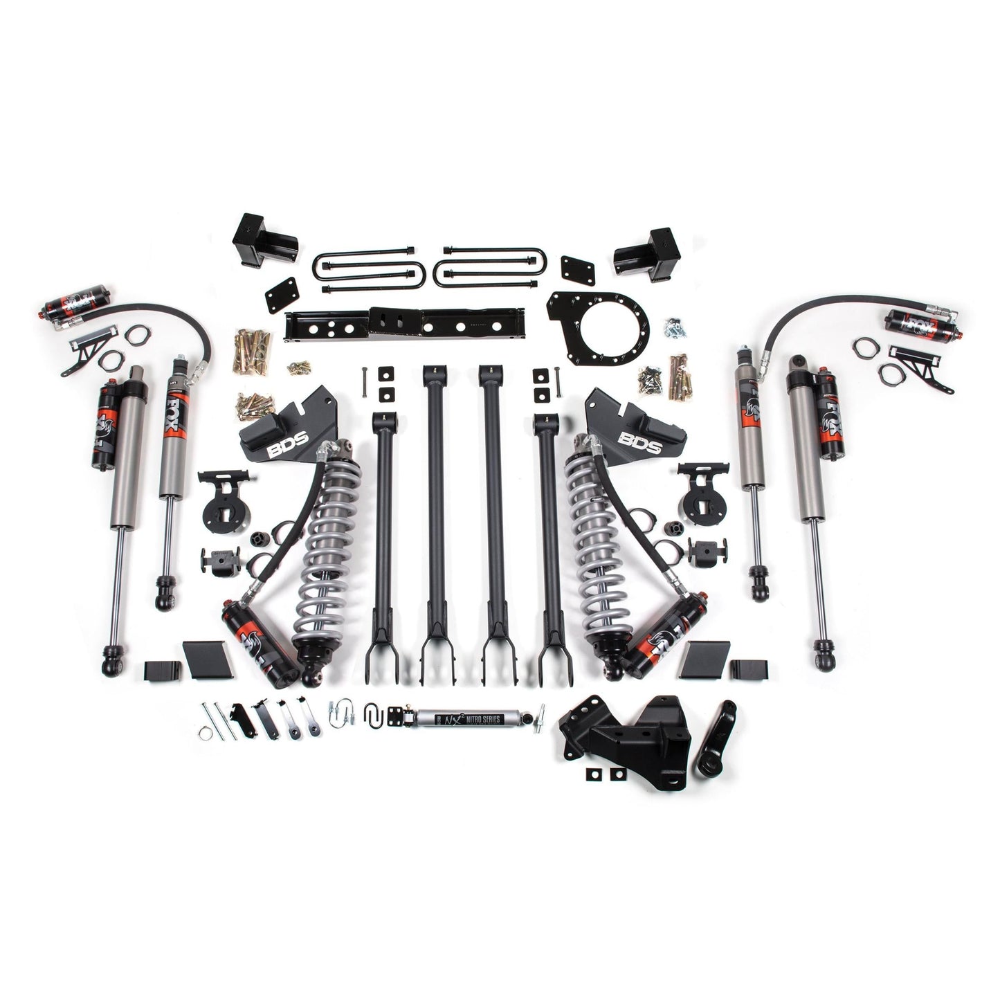 BDS Suspension | 6 Inch Lift Kit w/ 4-Link FOX 2.5 Performance Elite Coil-Over Conversion Ford F250/F350 Super Duty 17-19 4WD Diesel Block Kit | BDS1979FPE