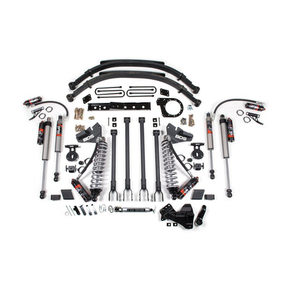 BDS Suspension | 7 Inch Lift Kit w/ 4-Link FOX 2.5 Performance Elite Coil-Over Conversion Ford F250/F350 Super Duty 20-22 4WD Diesel Leaf Springs | BDS1986FPE