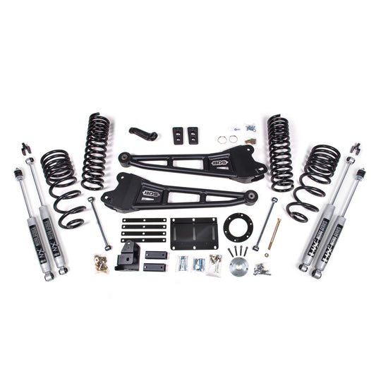 BDS Suspension lift kit components for 2014-2018 Ram 2500 with Fox 2.5 Elite shocks