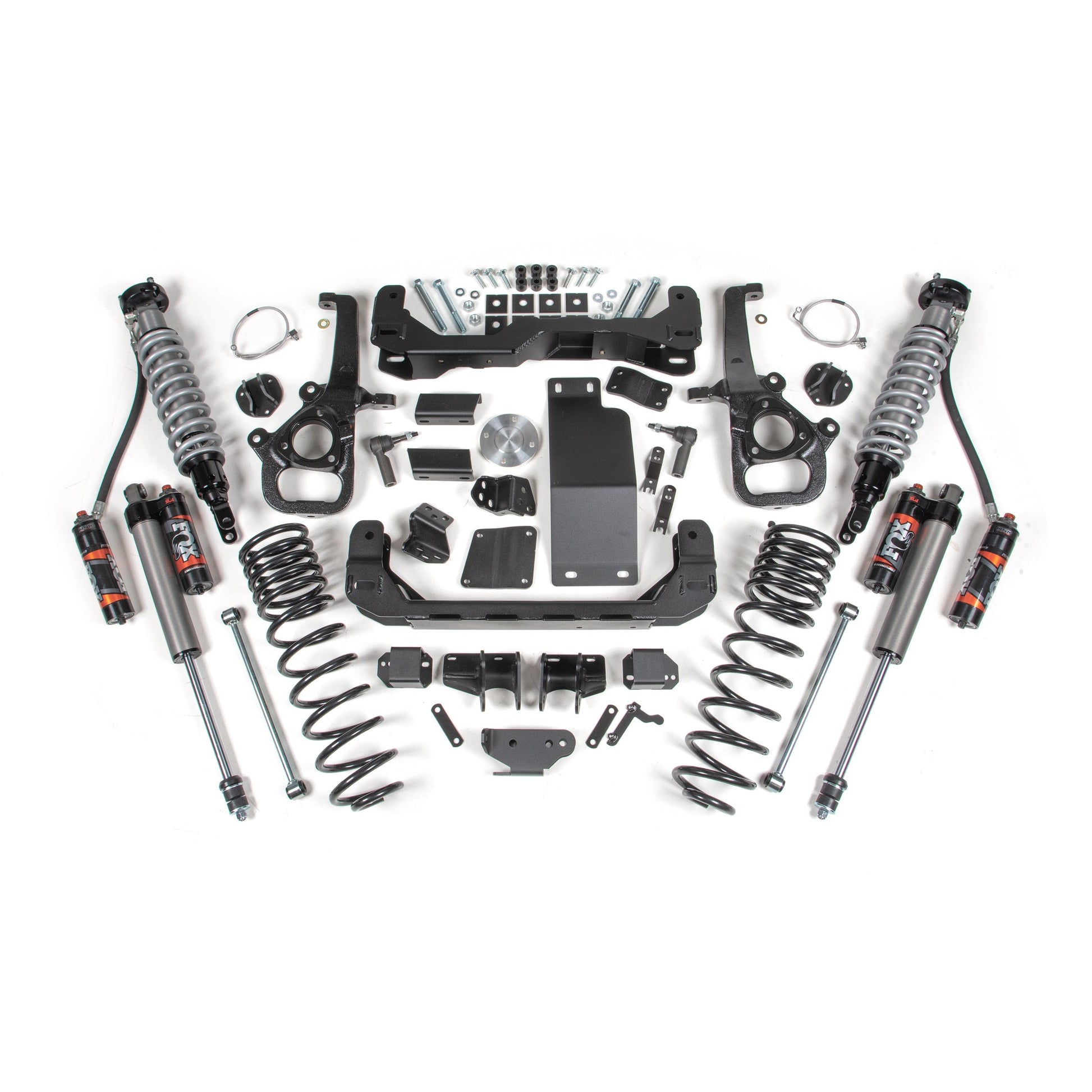 BDS Suspension lift kit components for 2025-2026 Ram 1500 with FOX 2.5 Performance Elite shocks.