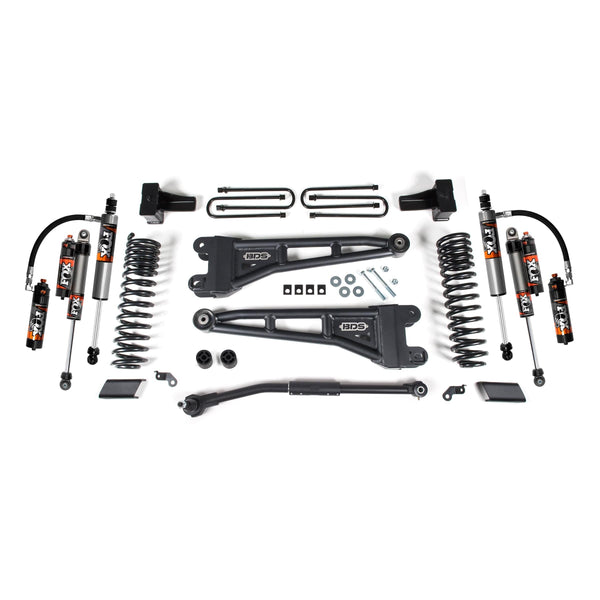 BDS SUSPENSION | Lift Kit 2.5" Front / 1" Rear with Radius Arm FOX 2.5 Performance Elite Shocks | 20-22 Ford F-450 4WD Diesel Gas | 2219FPE