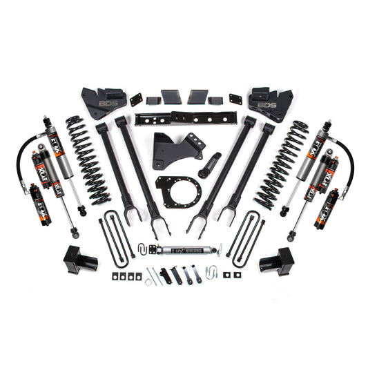 BDS Suspension | 6 Inch Lift Kit 4-Link Conversion Ford F250/F350 Super Duty 17-19 4WD Diesel 5 Inch Block w/3 Leaf Main Fox 2.5 Performance Elite Shocks | BDS2225FPE