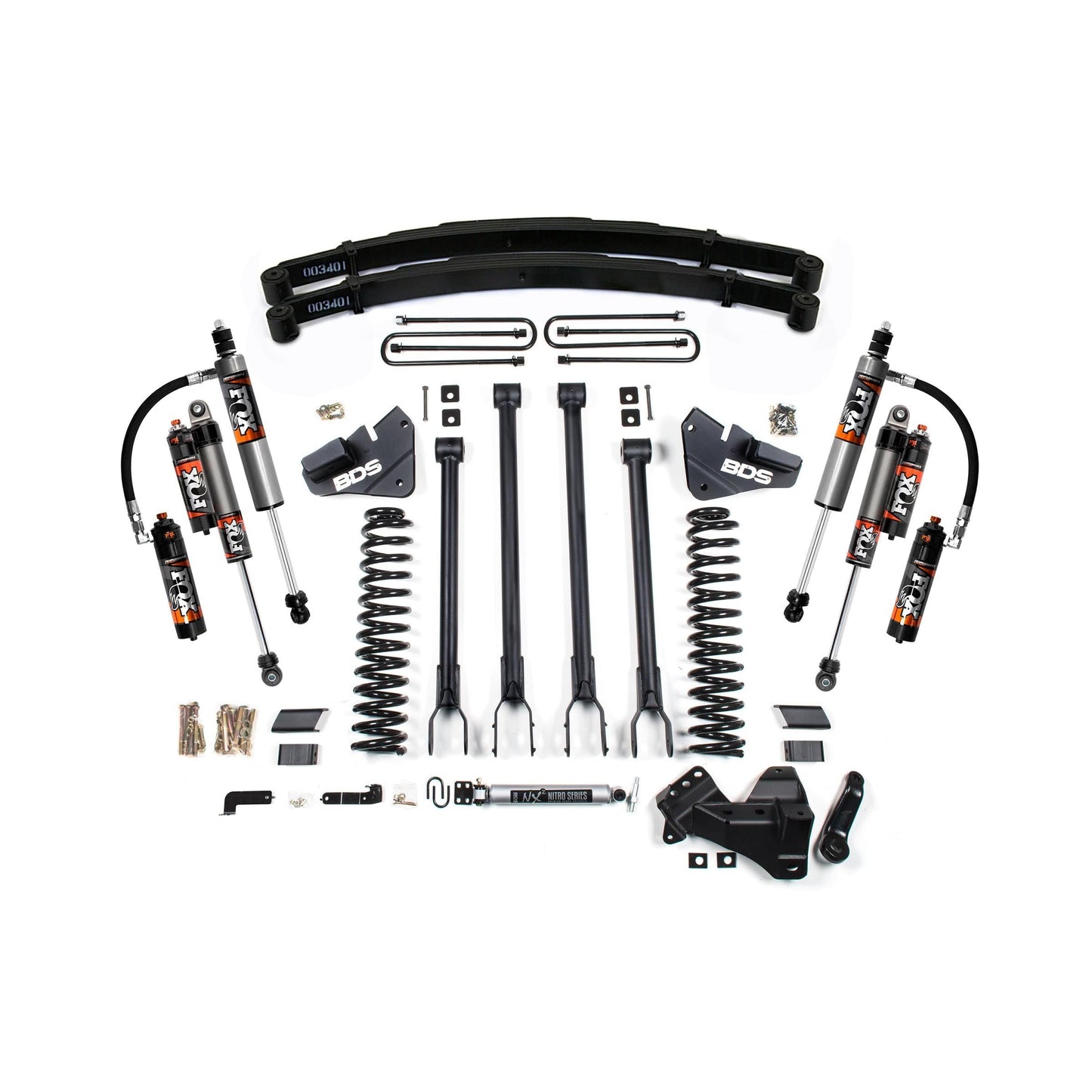BDS Suspension | 6 Inch Lift Kit 4-Link Conversion Ford F250/F350 Super Duty 17-19 4WD Diesel Leaf Springs Fox 2.5 Performance Elite | BDS2226FPE
