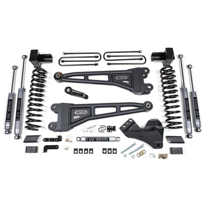 BDS Suspension | 5 Inch Lift Kit w/ Radius Arm Ford F250/F350 Super Duty 23-24 4WD Gas 5 Inch Block with 2 Leaf Main NX2 Nitro | BDS2243H