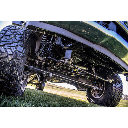 BDS Suspension 5-inch lift kit for 23-26 Super Duty Diesel, showcasing NX2 Nitro Shocks and off-road performance.