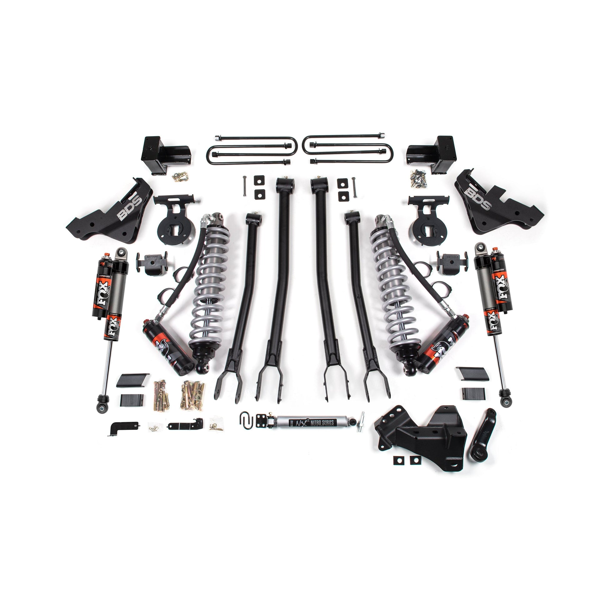 BDS Suspension 5" lift kit components for 23-26 Super Duty Diesel with FOX shocks