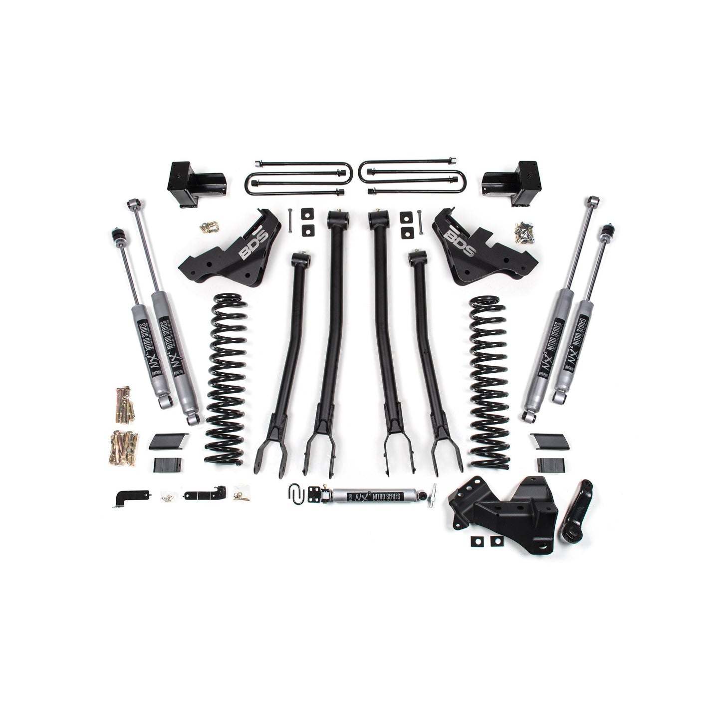 BDS Suspension Lift Kit Components for 23-26 Super Duty Gas with Fox 2.5 Shocks