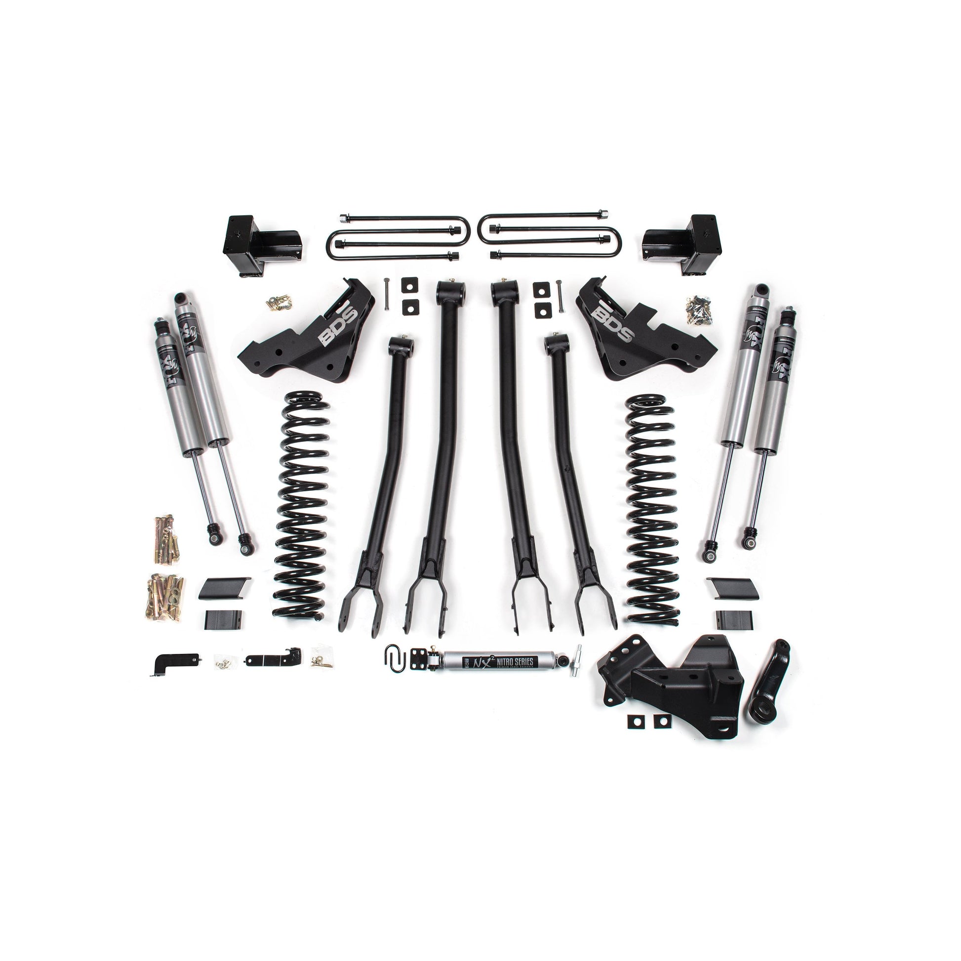 BDS Suspension 5-inch 4-Link Lift Kit with Nx2 Shocks for 23-26 F-250/F-350 Super Duty Gas