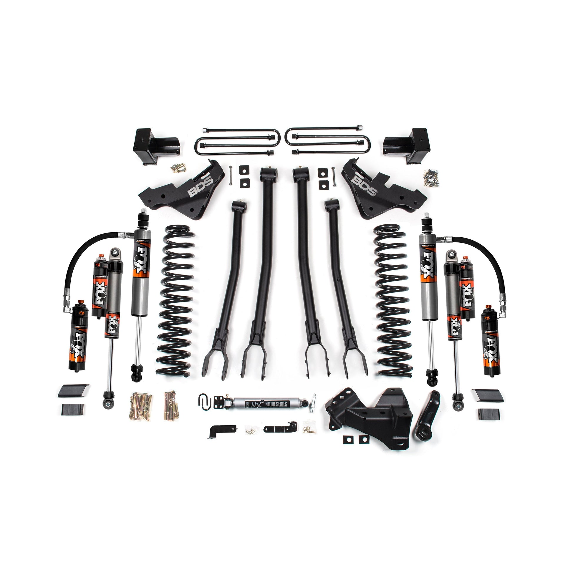BDS Suspension 5-inch 4-Link Lift Kit with Fox 2.5 Shocks for 23-26 Super Duty Dually Diesel