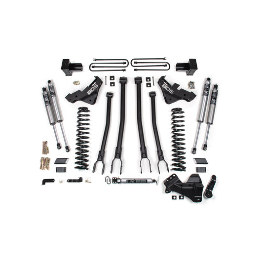 BDS Suspension lift kit components for 23-26 Super Duty 4WD Dually Diesel with 5-inch lift.