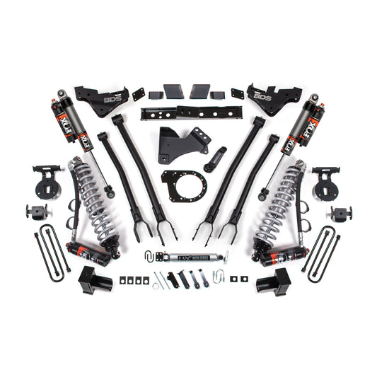 BDS Suspension 7" 4-Link Lift Kit With Rear Block Kit and Fox 2.5 Coil-Overs for 23-26 F-250 F-350 Super Duty Diesel