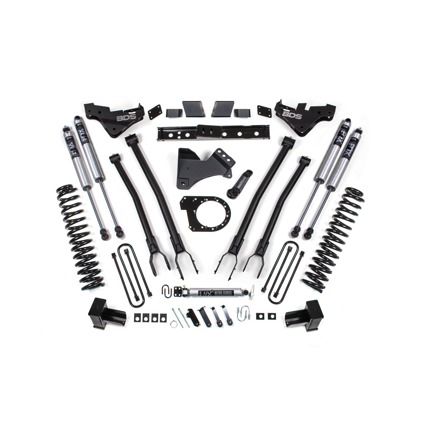 BDS Suspension 7" 4-Link Lift Kit with Fox 2.0 Shocks for 23-26 F-250/F-350 Diesel