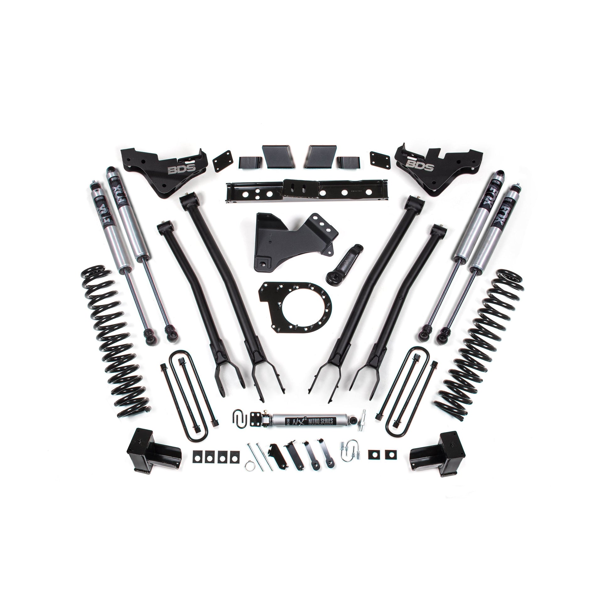 BDS Suspension 7" 4-Link Lift Kit with Fox 2.0 Shocks for 23-26 F-250/F-350 Diesel