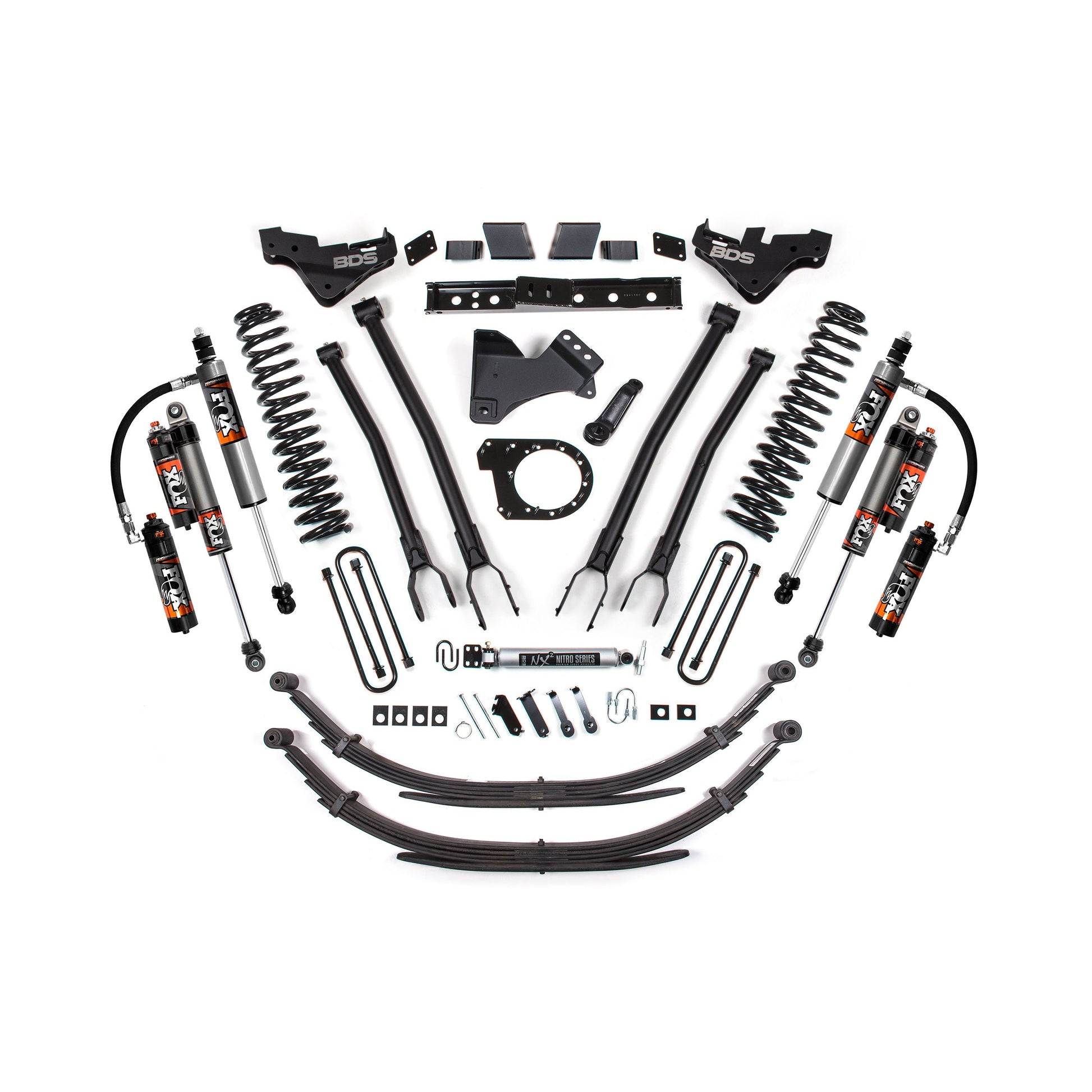 BDS Suspension 7" 4-Link Lift Kit with Leaf Springs for 23-26 F-250/F-350 Diesel