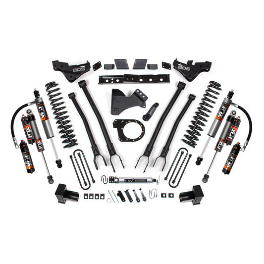 BDS Suspension 7-inch 4-Link Lift Kit components for 23-26 F-350 Super Duty Dually Diesel